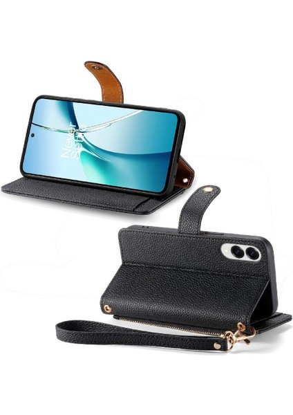 Samsung Galaxy S25 Kenar Kordon Deri Çanta Cüzdan Fermuar Aşk Için Kılıf (Yurt Dışından)