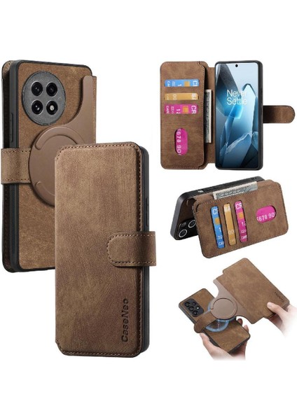 Oneplus 13 Kart Standı Cüzdan Mıknatıs Koruyucu Malzeme Retro Için Flip Case (Yurt Dışından)