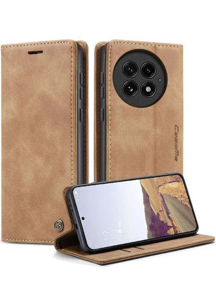 Oneplus 13 Flip Folio Kitap Için Flip Case Vintage Pu Deri Cüzdan Kılıf (Yurt Dışından)