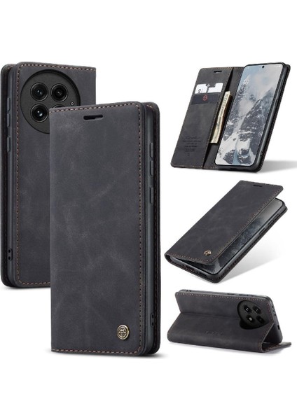 Oneplus 13 Flip Folio Kitap Için Flip Case Vintage Pu Deri Cüzdan Kılıf (Yurt Dışından) modelleri