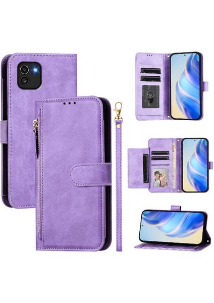 Samsung Galaxy A03 Fermuar Pu Deri Manyetik Kart Tutucu Için Flip Case (Yurt Dışından) indirimleri