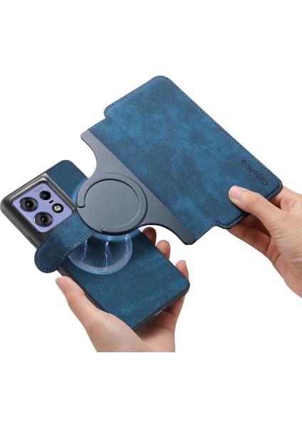 Motorola Edge 50 Pro Mıknatıs Koruyucu Malzeme Kartı Standı Için Flip Case (Yurt Dışından) fiyatları