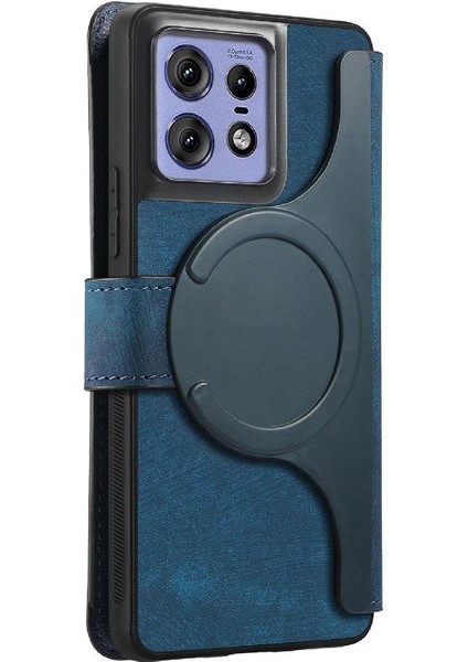 Motorola Edge 50 Pro Mıknatıs Koruyucu Malzeme Kartı Standı Için Flip Case (Yurt Dışından) modelleri