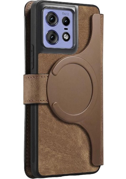 Motorola Edge 50 Pro Mıknatıs Koruyucu Malzeme Kartı Standı Için Flip Case (Yurt Dışından) modelleri