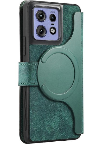 Motorola Edge 50 Pro Mıknatıs Koruyucu Malzeme Kartı Standı Için Flip Case (Yurt Dışından) fiyatları