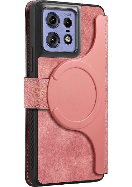 Motorola Edge 50 Pro Mıknatıs Koruyucu Malzeme Kartı Standı Için Flip Case (Yurt Dışından) modelleri