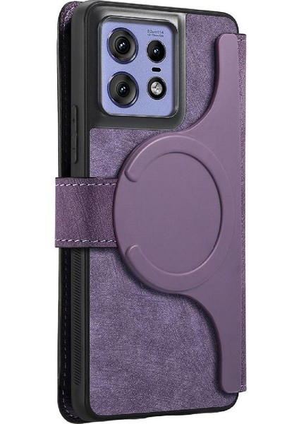 Motorola Edge 50 Pro Mıknatıs Koruyucu Malzeme Kartı Standı Için Flip Case (Yurt Dışından) fırsatları