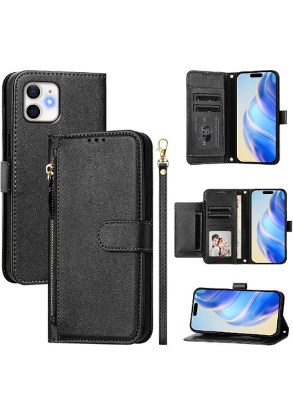 IPhone 12 Için Flip Case Fermuar Kart Tutucu Pu Deri Manyetik (Yurt Dışından) indirimleri