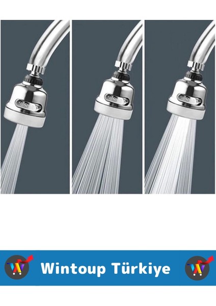 Yüksek Kaliteli Kolay Kurulum 360 Derece Döner Esnek Başlık 3 Aşamalı Mutfak Lavabo Krom Musluk Ucu fiyatları