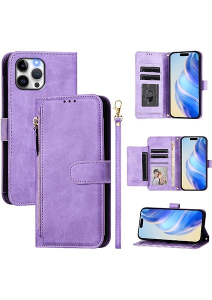 IPhone 11 Için Flip Case Pro Fermuar Kart Tutucu Pu Deri Manyetik (Yurt Dışından)