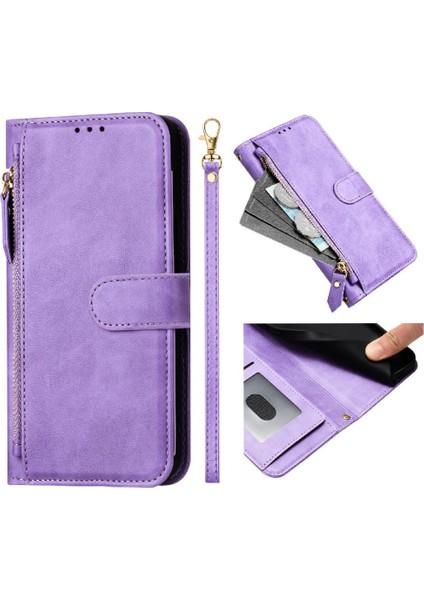 IPhone 13 Için Flip Case Fermuar Pu Deri Manyetik Kart Tutucu (Yurt Dışından)