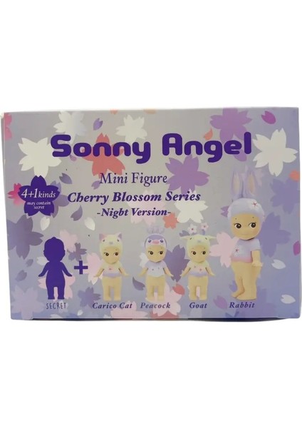 Sonny Angel Cberry Blossom Serisi Gece Versiyon Kutu Hippers Mini Figürleri Hayal Etme Hayvan Serisi Amine Model Dekor Renk: Bir Set 6 Adet (Yurt Dışından)