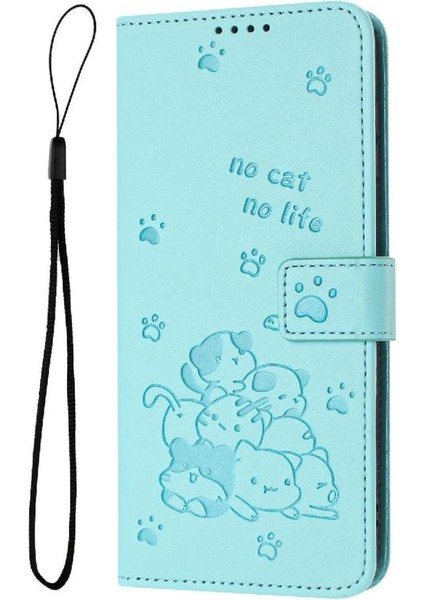 Oppo Reno 13 Pro 5g Deri Cüzdan Pu Deri Sevimli Kedi Kartı Için Flip Case (Yurt Dışından) modelleri