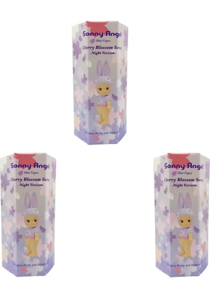 Sonny Angel Cberry Blossom Serisi Gece Versiyon Kutu Hippers Mini Figürleri Hayal Etmek Hayvan Serisi Amine Model Dekor Renk: Random 3pcs (Yurt Dışından)