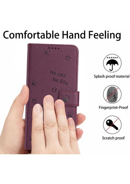 Realme 13 Pro Artı Deri Cüzdan Pu Deri Sevimli Kedi Kartı Için Flip Case (Yurt Dışından)