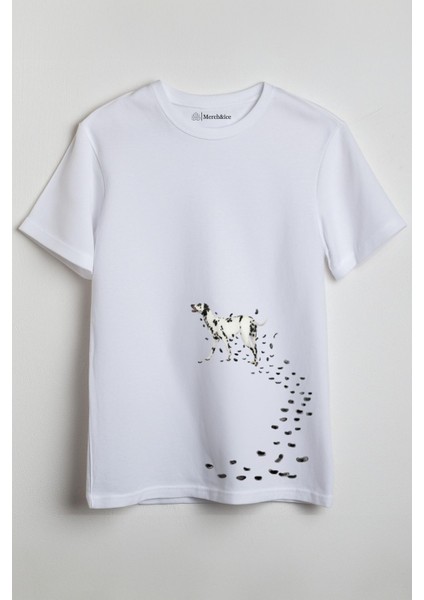 Dalmaçyalı Köpek Baskılı Unisex T-Shirt Beyaz