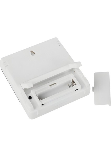 Beyaz Dijital Termometre Nem Ölçer Masa Saati, Pratik ve Şık Tasarım indirimleri