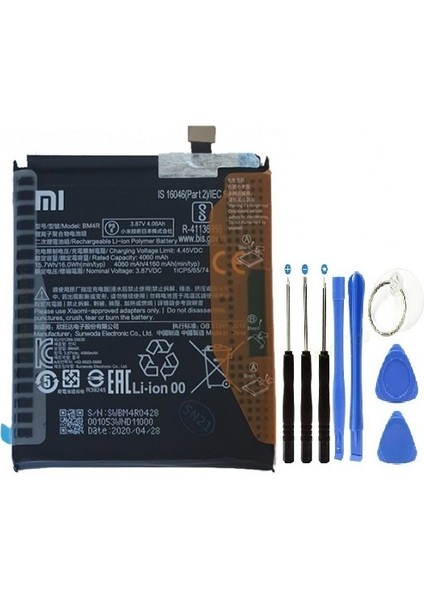 Xiaomi Mi 10 Lite Batarya Pil ve Tamir Seti BM4R