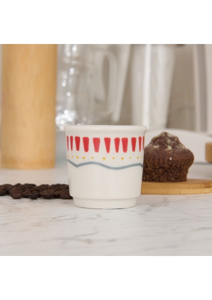 Evidea Kitchen Bon Appetit Espresso Fincanı - Renkli - 80 ml