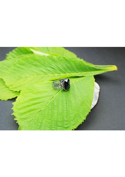 Fasetli Opsidyen Taşlı Gece Sancaktarı Yüzük fiyatları