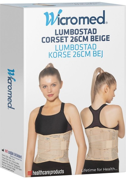 Bel Korsesi Bej Standart 26 cm XS-S-M-L, Sağlıklı ve Rahat Destek