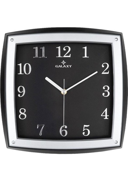 Şık Kabartma Rakamlı Modern Duvar Saati, Siyah Tasarım