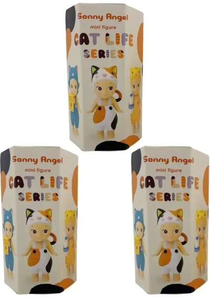 Yeni Sıcak Sonny Angel Meow Meow Meow Günlük Kedi Yaşam Serisi Kutu Yıldönümü Masaüstü Anime Figürleri Renk: Random 3pcs (Yurt Dışından)