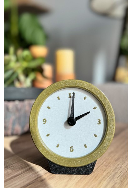 Yuvarlak Haki Retro Masa Saati, Şık ve Kullanışlı Ev Veya Ofis Dekoru Için Ideal fırsatları