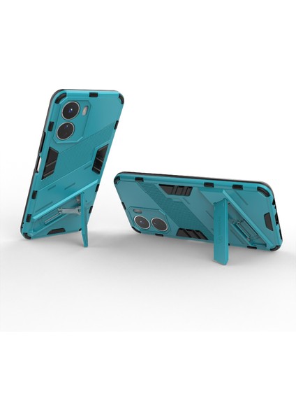 Vivo Y16 4g Kickstand Telefon Kılıfı Çift Katmanlı Tasarım Yumuşak Tpu Sert Pc Darbeye Dayanıklı Koruyucu Kılıf-Bebek Mavisi (Yurt Dışından) modelleri