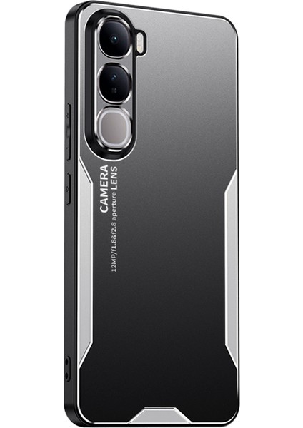 Vivo V40 Lite (Endonezya) 4g Telefon Kılıfı Alüminyum Alaşımlı Tpu Pc Arka Kapak-Gümüş (Yurt Dışından)