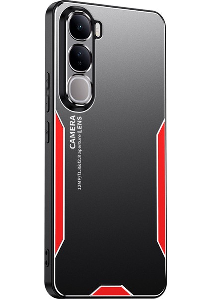 Vivo V40 Lite (Endonezya) 4g Telefon Kılıfı Alüminyum Alaşımlı Tpu Pc Arka Kapak-Kırmızı (Yurt Dışından)