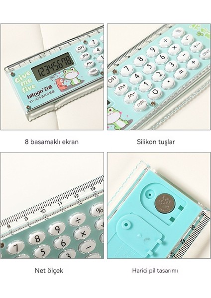 Öğrenci Karikatür Sevimli Kişilik Yaratıcı Hesap Makinesi Cetvel (Yurt Dışından) fiyatları