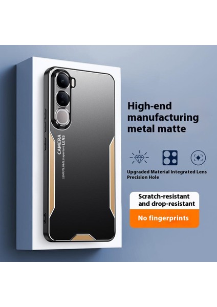 Vivo V40 Lite (Endonezya) 4g Telefon Kılıfı Alüminyum Alaşımlı Tpu Pc Arka Kapak-Mavi (Yurt Dışından)