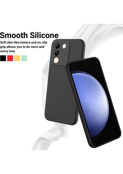 Vivo Y200(HINDISTAN)5G Kılıf Yumuşak Astarlı Çizilmez Sıvı Silikon Kılıf Kayışlı-Siyah (Yurt Dışından) fırsatları