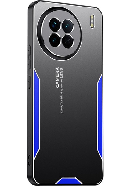 Vivo X90 5g Telefon Kılıfı Düşme Koruması Alüminyum Alaşımlı Metal Kapak-Mavi (Yurt Dışından)