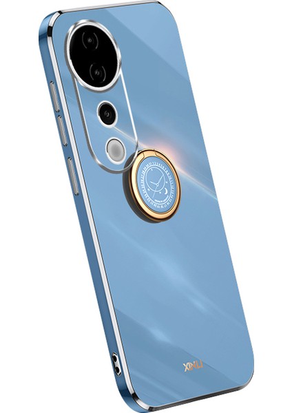 Xınlı Vivo S19 Pro 5g Kickstand Kılıf Galvanik Yumuşak Tpu Telefon Kılıfı-Mavi (Yurt Dışından)