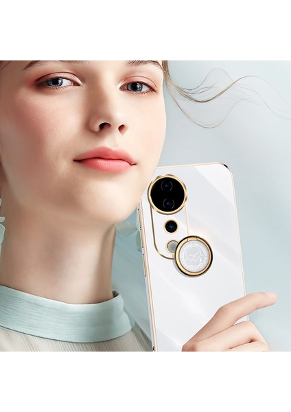 Xınlı Vivo S19 Pro 5g Kickstand Kılıf Galvanik Yumuşak Tpu Telefon Kılıfı-Mavi (Yurt Dışından)