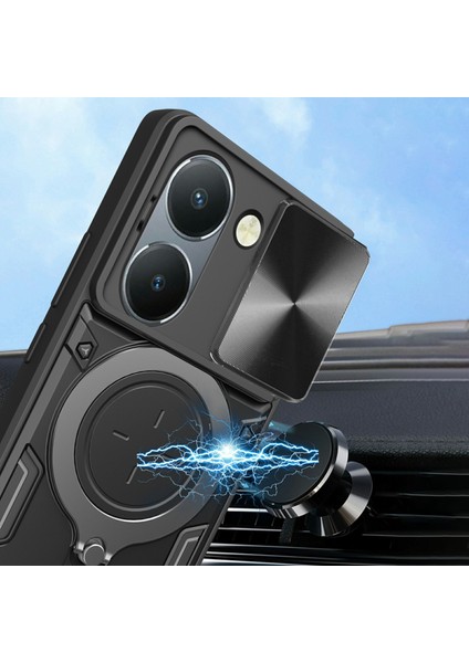 Vivo Y36 5g (KÜRESEL)/Y36 4g (KÜRESEL)/Y36 4g (HINDISTAN)/Y78 5g (Çin) Kılıf Tpu+Pc Destekli Telefon Kılıfı-Kırmızı (Yurt Dışından) indirimleri