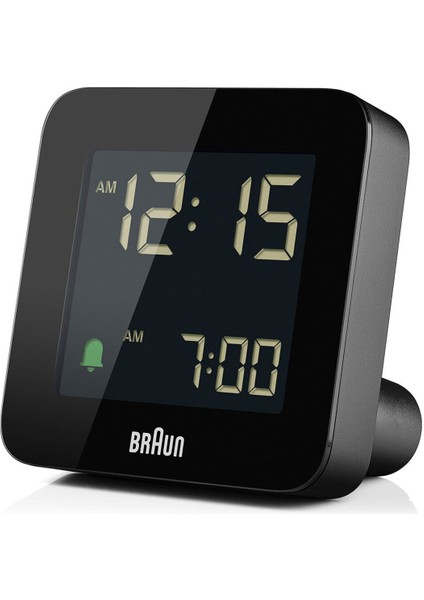 Şık Siyah Dijital Alarmlı Masa Saati Renkli Ekran ve Fonksiyonlar modelleri