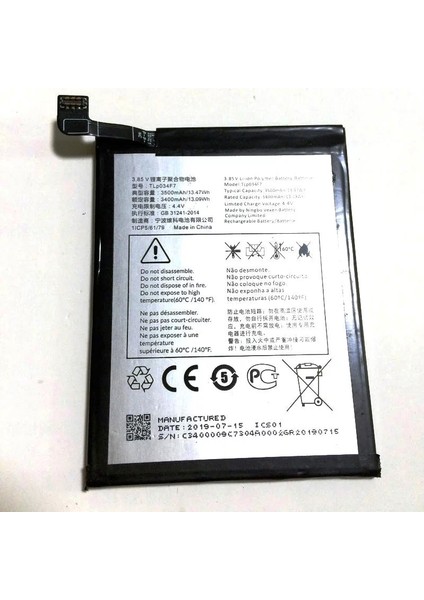 Alcatel 3 2019 5053Y 5053K 5039D Pil Batarya TLP034F7