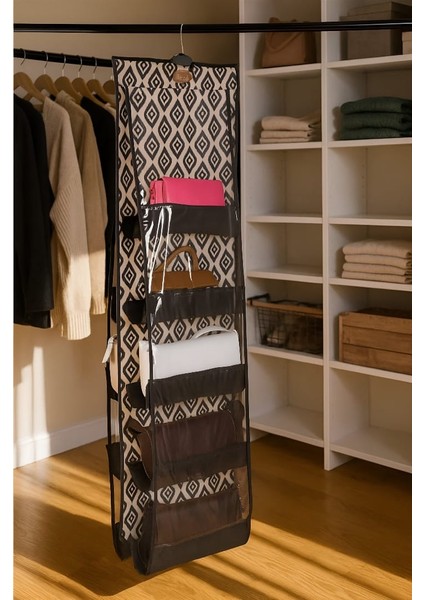 Çanta ve Ayakkabı Düzenleyici 10 Cepli Keçe Kumaş 37 x 125 cm