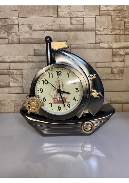 Özel Tasarımlı Yelkenli Çocuk Odası Masa Saati, Alarm Özelliğiyle Güzel Sürpriz