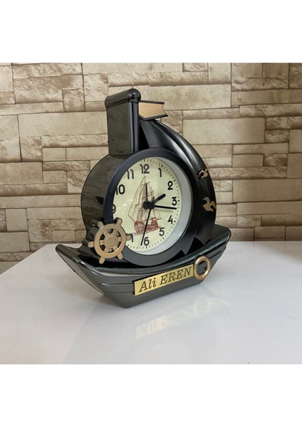 Özel Tasarımlı Yelkenli Çocuk Odası Masa Saati, Alarm Özelliğiyle Güzel Sürpriz