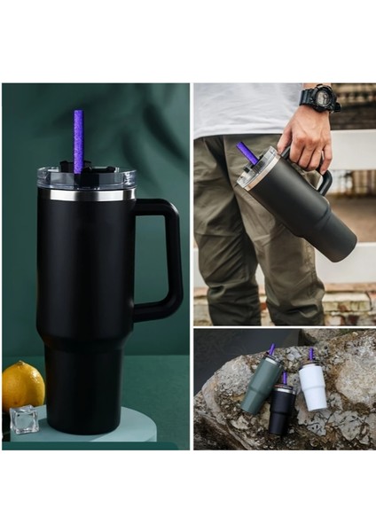 1 Adet Stanley 40/30 Oz Tumb. Termos Için Renkli Parıltılı Yedek Pipet, 30,48 cm Boy / 9,5 mm Çap fırsatları