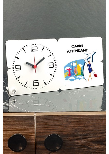 Şık Ahşap Masa Saati, Zarif Dekoratif Saat, Hediye Alternatifi