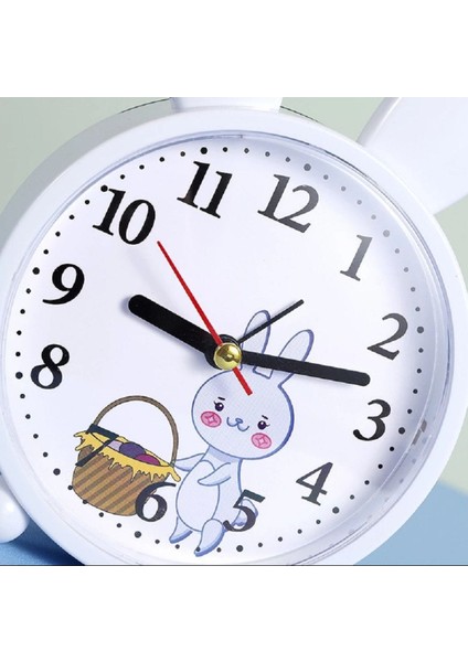 Beyaz Karikatür Tavşan Çalar Saat, Yatak Odası Için Sevimli Dekorasyon fiyatları