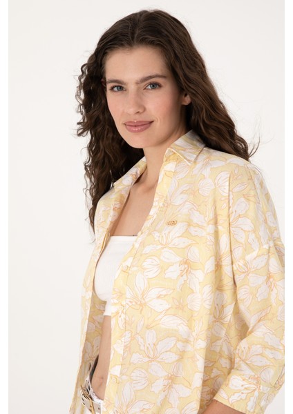 Kadın Açık Haki Gömlek Desenli 50299572-VR183 fiyatları