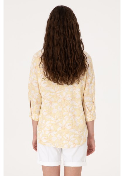 Kadın Açık Haki Gömlek Desenli 50299572-VR183 indirimleri