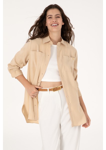 Kadın Taş Gömlek Desenli 50299571-VR049