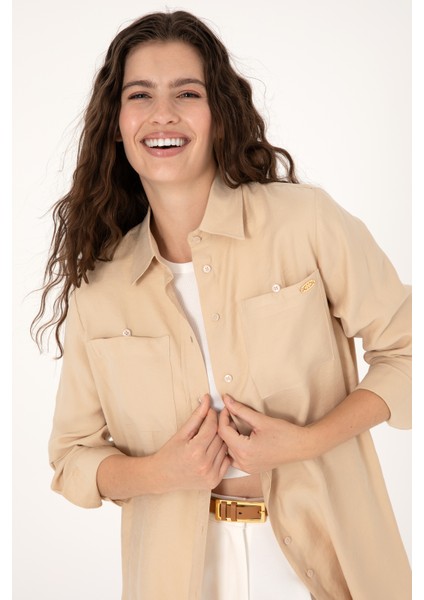 Kadın Taş Gömlek Desenli 50299571-VR049 fiyatları